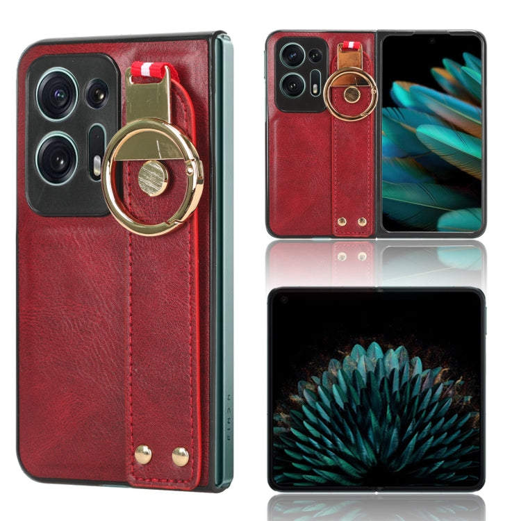 Wristband Leather Back Phone Case, For OPPO Find N3 / OnePlus Open, For OPPO Find N2, For OPPO Find N, For OPPO Find X6 5G, For OPPO Find X6 Pro 5G, For Realme C55