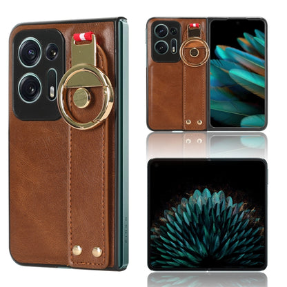 Wristband Leather Back Phone Case, For OPPO Find N3 / OnePlus Open, For OPPO Find N2, For OPPO Find N, For OPPO Find X6 5G, For OPPO Find X6 Pro 5G, For Realme C55