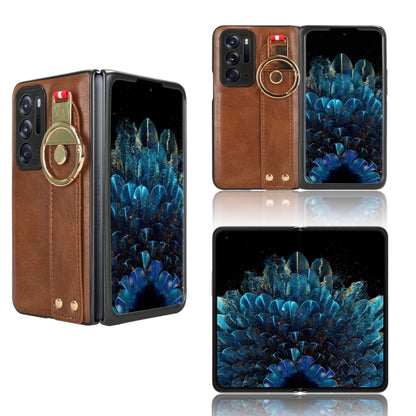 Wristband Leather Back Phone Case, For OPPO Find N3 / OnePlus Open, For OPPO Find N2, For OPPO Find N, For OPPO Find X6 5G, For OPPO Find X6 Pro 5G, For Realme C55