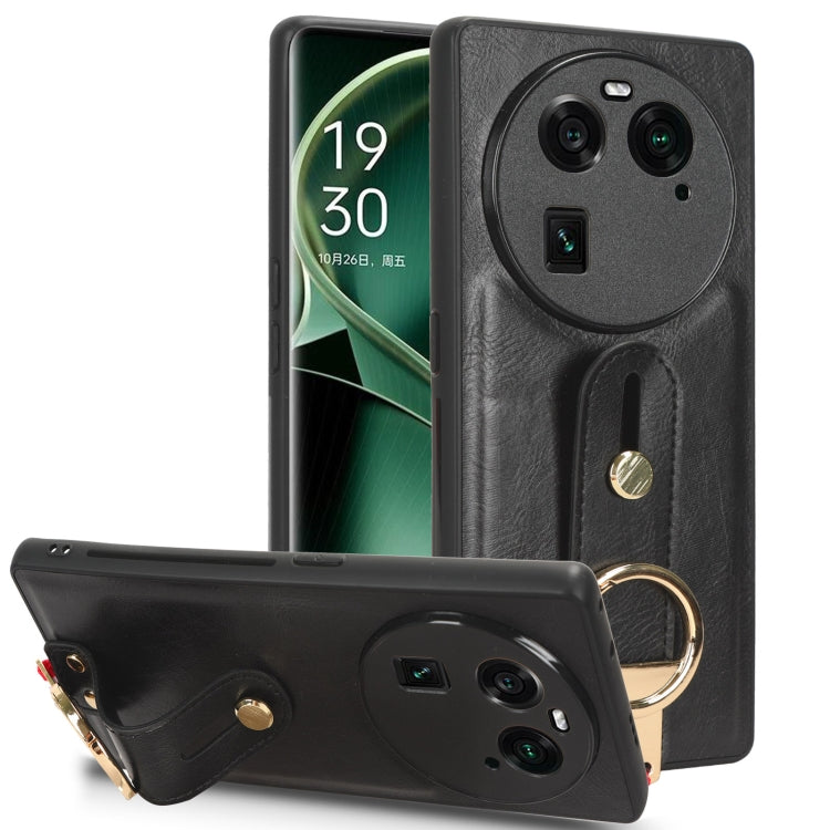 Wristband Leather Back Phone Case, For OPPO Find N3 / OnePlus Open, For OPPO Find N2, For OPPO Find N, For OPPO Find X6 5G, For OPPO Find X6 Pro 5G, For Realme C55
