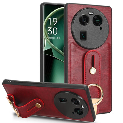 Wristband Leather Back Phone Case, For OPPO Find N3 / OnePlus Open, For OPPO Find N2, For OPPO Find N, For OPPO Find X6 5G, For OPPO Find X6 Pro 5G, For Realme C55