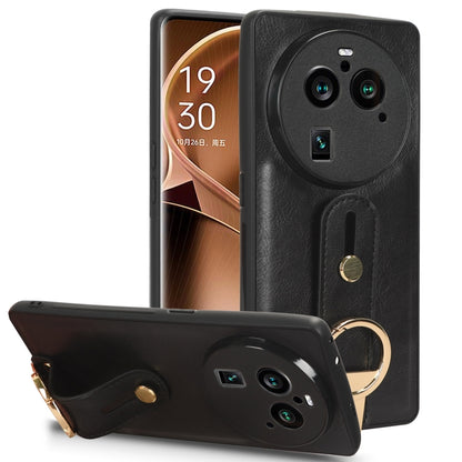 Wristband Leather Back Phone Case, For OPPO Find N3 / OnePlus Open, For OPPO Find N2, For OPPO Find N, For OPPO Find X6 5G, For OPPO Find X6 Pro 5G, For Realme C55