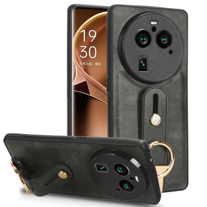 Wristband Leather Back Phone Case, For OPPO Find N3 / OnePlus Open, For OPPO Find N2, For OPPO Find N, For OPPO Find X6 5G, For OPPO Find X6 Pro 5G, For Realme C55