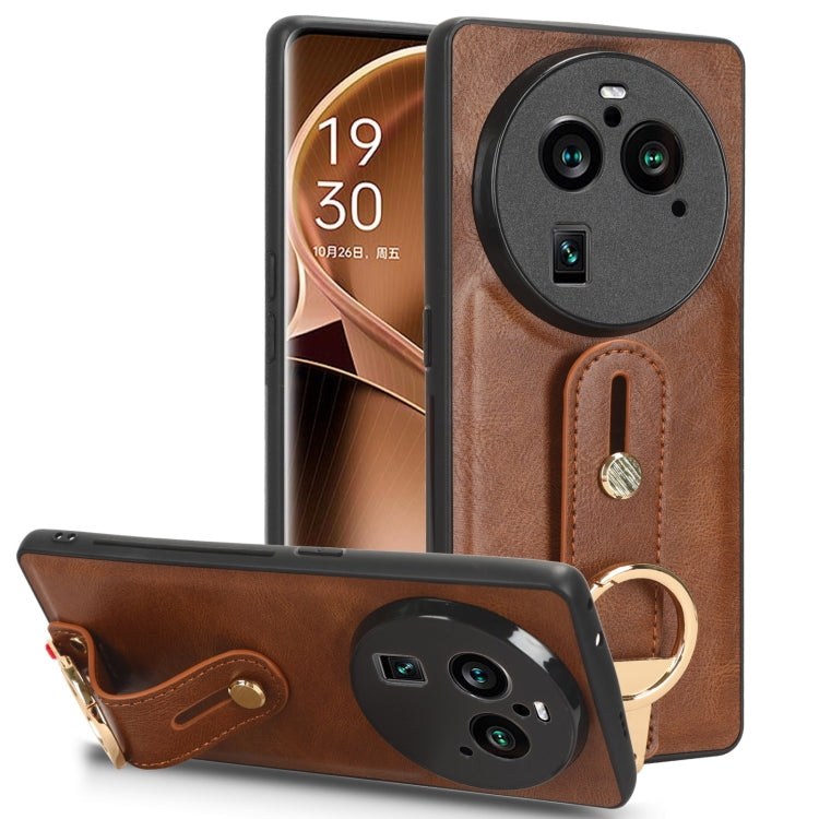 Wristband Leather Back Phone Case, For OPPO Find N3 / OnePlus Open, For OPPO Find N2, For OPPO Find N, For OPPO Find X6 5G, For OPPO Find X6 Pro 5G, For Realme C55