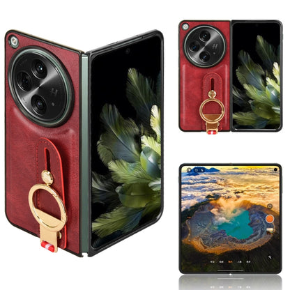 Wristband Leather Back Phone Case, For OPPO Find N3 / OnePlus Open, For OPPO Find N2, For OPPO Find N, For OPPO Find X6 5G, For OPPO Find X6 Pro 5G, For Realme C55