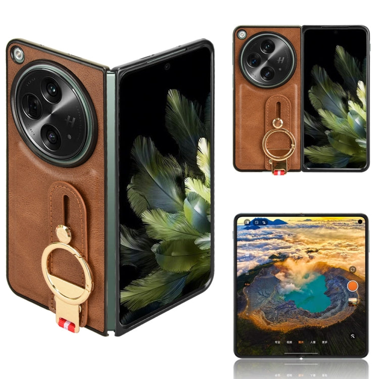Wristband Leather Back Phone Case, For OPPO Find N3 / OnePlus Open, For OPPO Find N2, For OPPO Find N, For OPPO Find X6 5G, For OPPO Find X6 Pro 5G, For Realme C55