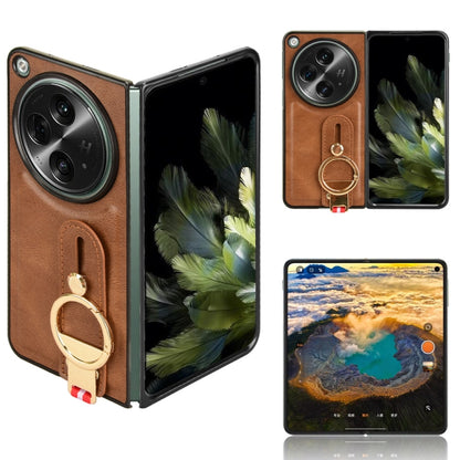 Wristband Leather Back Phone Case, For OPPO Find N3 / OnePlus Open, For OPPO Find N2, For OPPO Find N, For OPPO Find X6 5G, For OPPO Find X6 Pro 5G, For Realme C55