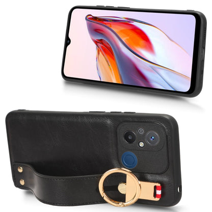 Wristband Leather Back Phone Case, For Xiaomi Redmi 12C / Poco C55, For Xiaomi Redmi K60 / K60 Pro