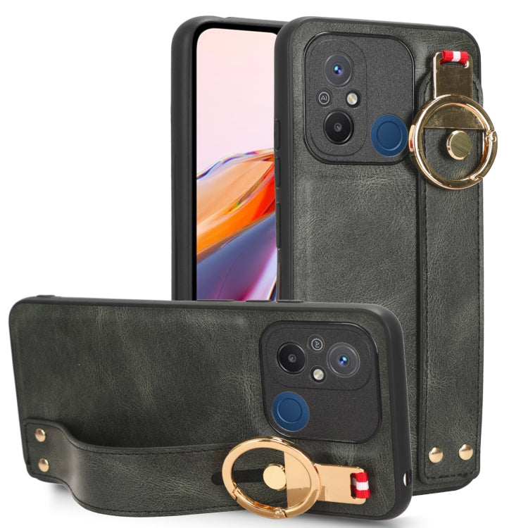 Wristband Leather Back Phone Case, For Xiaomi Redmi 12C / Poco C55, For Xiaomi Redmi K60 / K60 Pro
