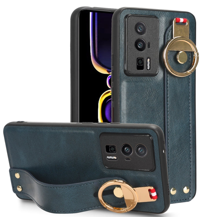 Wristband Leather Back Phone Case, For Xiaomi Redmi 12C / Poco C55, For Xiaomi Redmi K60 / K60 Pro