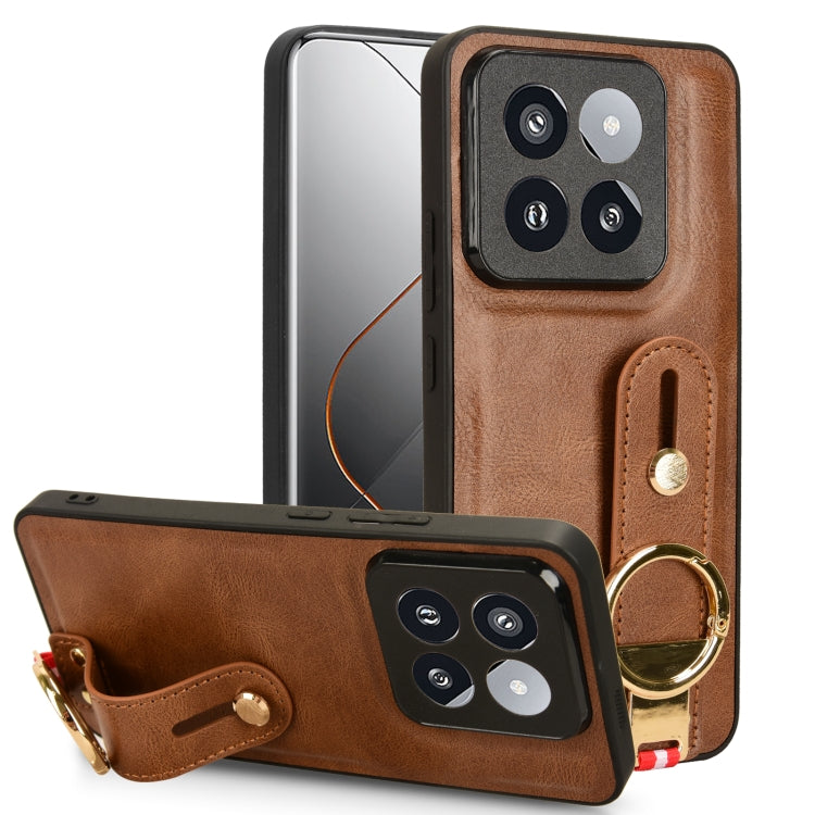 Wristband Leather Back Phone Case, For Xiaomi Poco M6 Pro 4G, For Xiaomi Redmi Note 13 Pro 4G, For Xiaomi Redmi A3, For Xiaomi Poco X6 Pro/Redmi K70E, For Xiaomi 14 Ultra, For Xiaomi Redmi 13C 4G/Poco C65, For Xiaomi 14 Pro, For Xiaomi 14              ...