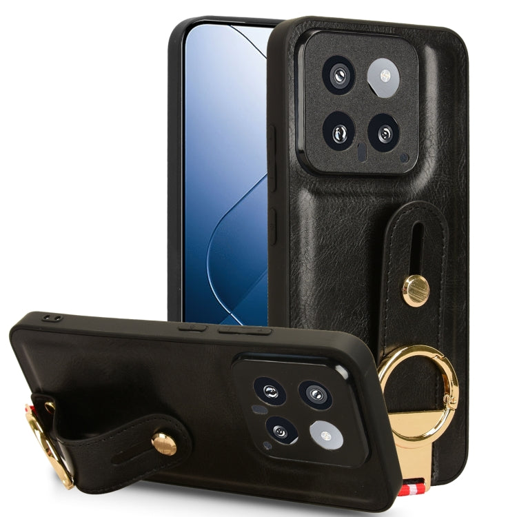 Wristband Leather Back Phone Case, For Xiaomi Poco M6 Pro 4G, For Xiaomi Redmi Note 13 Pro 4G, For Xiaomi Redmi A3, For Xiaomi Poco X6 Pro/Redmi K70E, For Xiaomi 14 Ultra, For Xiaomi Redmi 13C 4G/Poco C65, For Xiaomi 14 Pro, For Xiaomi 14              ...