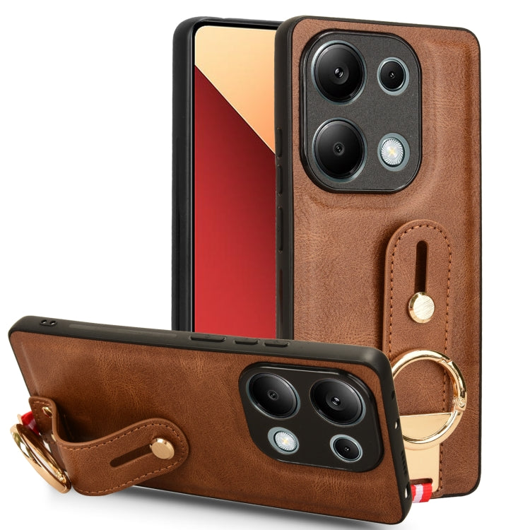 Wristband Leather Back Phone Case, For Xiaomi Poco M6 Pro 4G, For Xiaomi Redmi Note 13 Pro 4G, For Xiaomi Redmi A3, For Xiaomi Poco X6 Pro/Redmi K70E, For Xiaomi 14 Ultra, For Xiaomi Redmi 13C 4G/Poco C65, For Xiaomi 14 Pro, For Xiaomi 14              ...