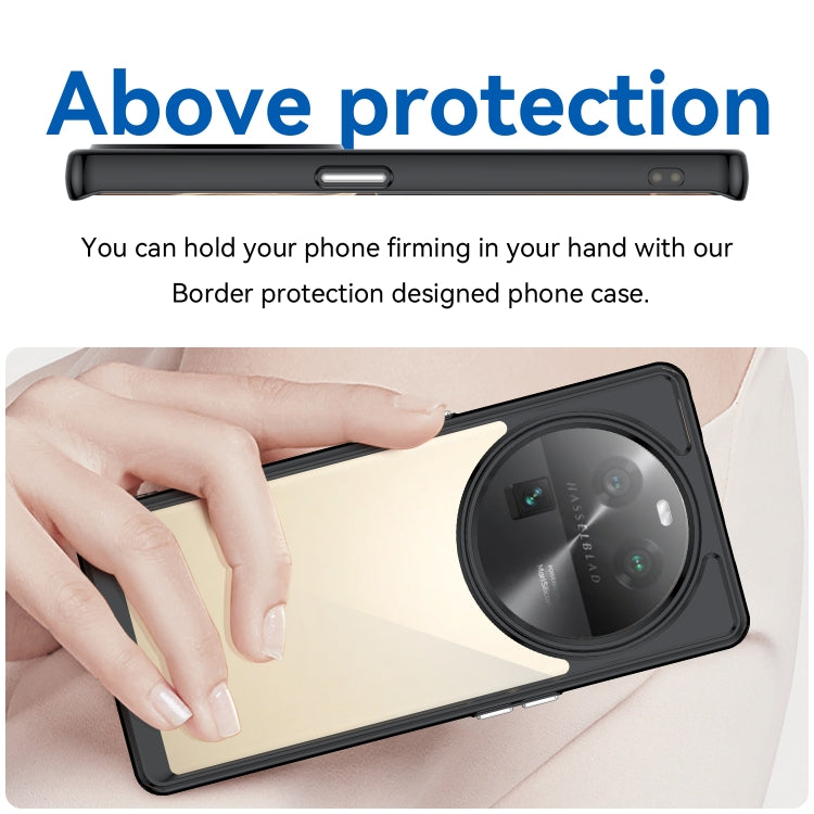 Black protective phone case with camera lens cutout and raised border protection