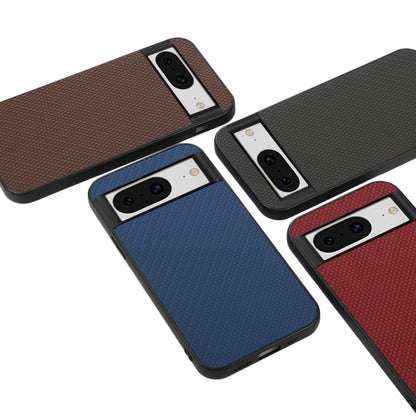 Carbon fiber texture PU phone cases in brown, blue, black, and red colors (variety).