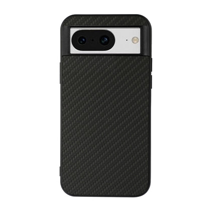 Black carbon fiber texture PU phone case with camera cutout and slim side rails.