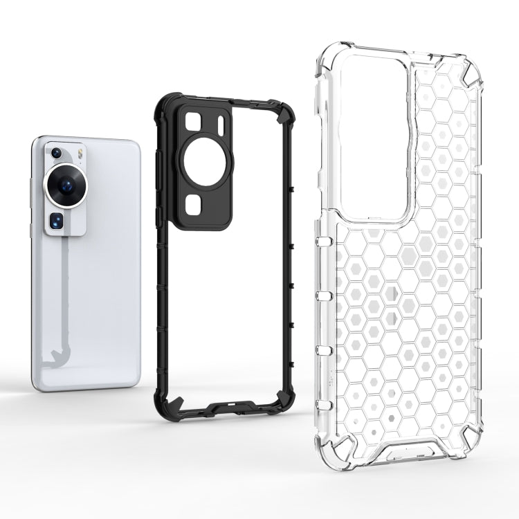 Honeycomb phone case, black and white hex texture shells with camera and port cutouts