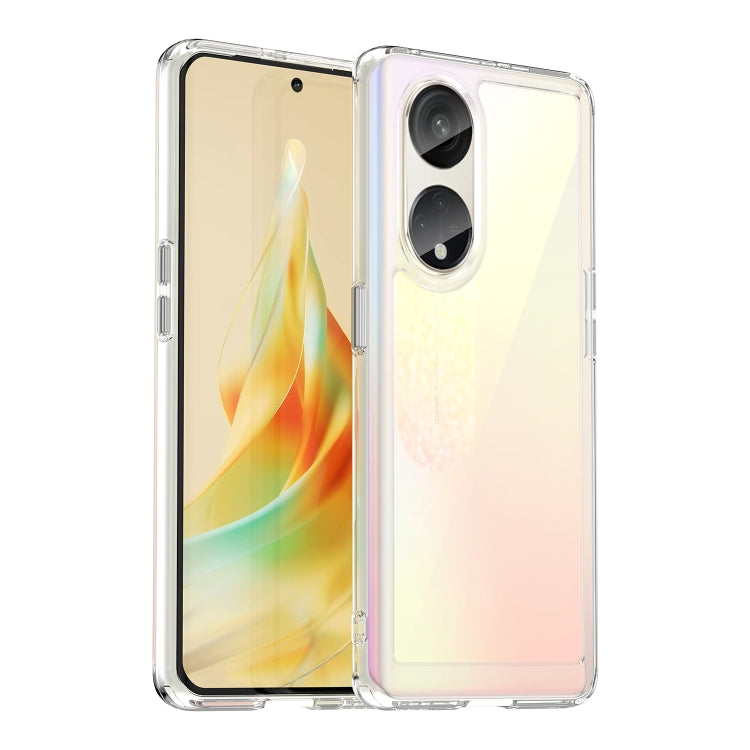 Transparent acrylic and TPU phone case with dual-camera cutout, clear back
