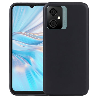 Black TPU phone case with cutouts for camera and ports