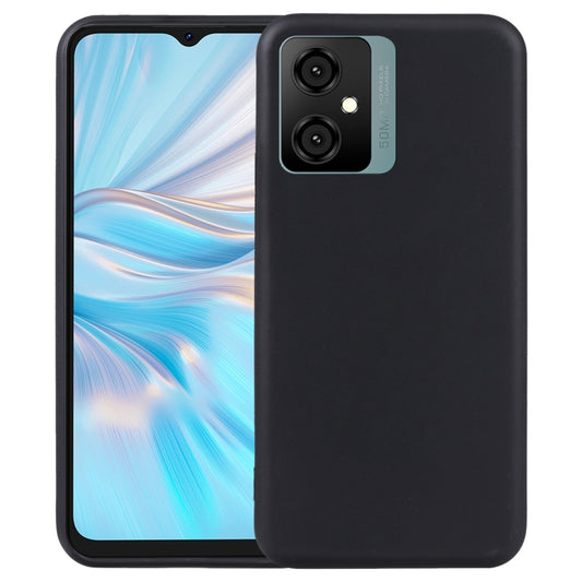 Black TPU phone case with cutouts for camera and ports