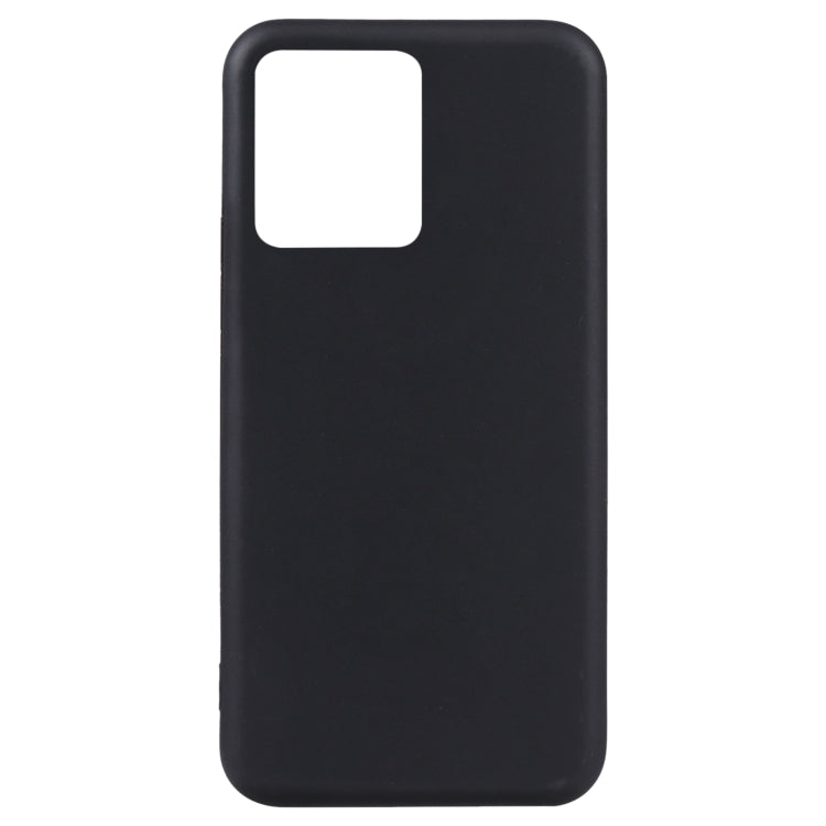 Black TPU phone case back view with raised camera cutout