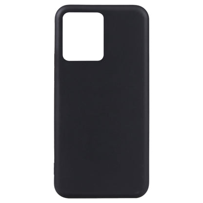 Black TPU phone case back view with raised camera cutout
