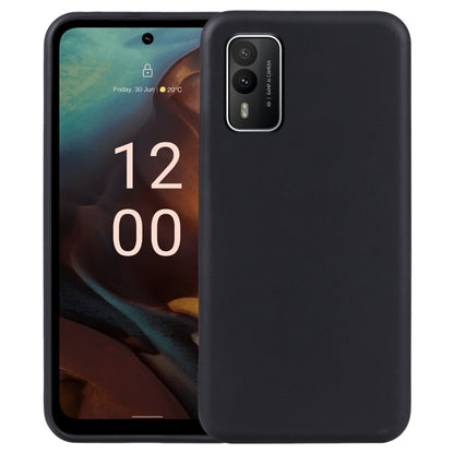 Black TPU phone case with camera cutout on back