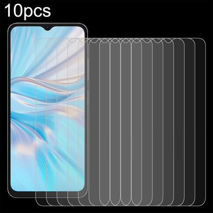 Tempered glass screen protector set (10 pack) shown with curved screen glass cover