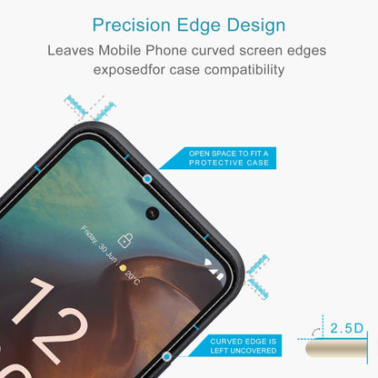 Tempered glass screen protector with precision edge design and 2.5D curved edges