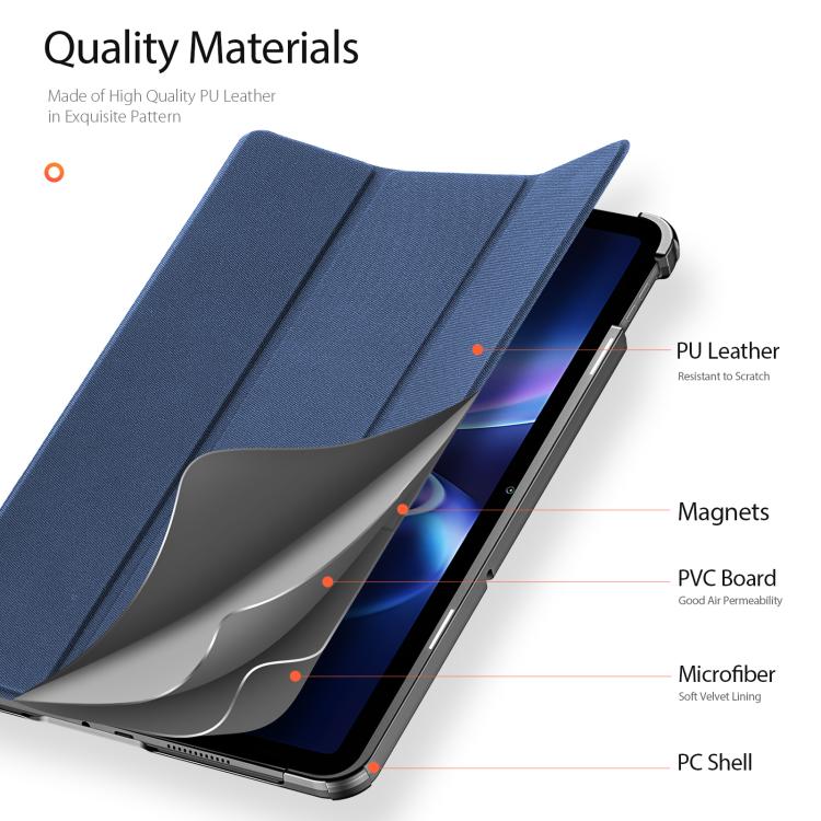 DUX DUCIS Domo Series Magnetic Flip Leather Tablet Case, For Redmi Pad 2 SE 9.7 inch 2026, For Xiaomi Pad 8 / 8 Pro / 7 / 7 Pro, For Xiaomi Pad 7S Pro 12.5, For Xiaomi Redmi Pad 2, For Xiaomi Redmi Pad SE 4G, For Xiaomi Redmi Pad SE                    ...