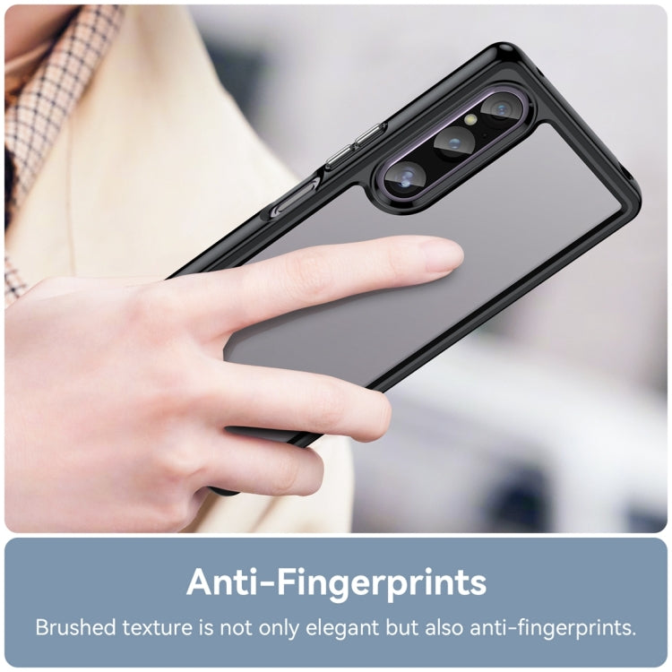 Black phone case with anti-fingerprint style brushed texture on the back