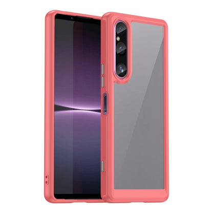 Red phone case with tinted back panel and raised camera protection