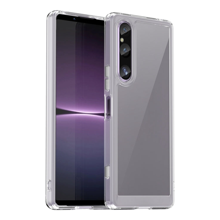 Transparent phone case with clear frame and camera cutout