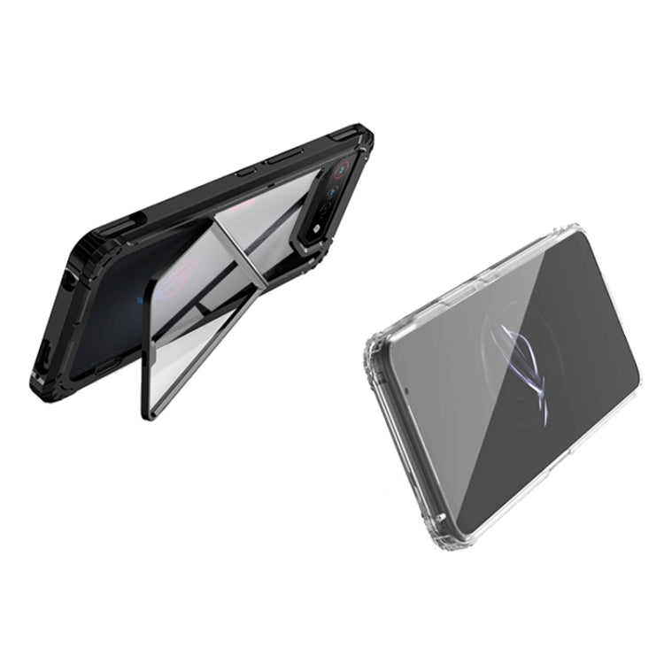 Shockproof phone case with magnetic holder, kickstand-style support extended