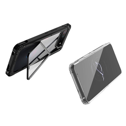 Shockproof phone case with magnetic holder, kickstand-style support extended