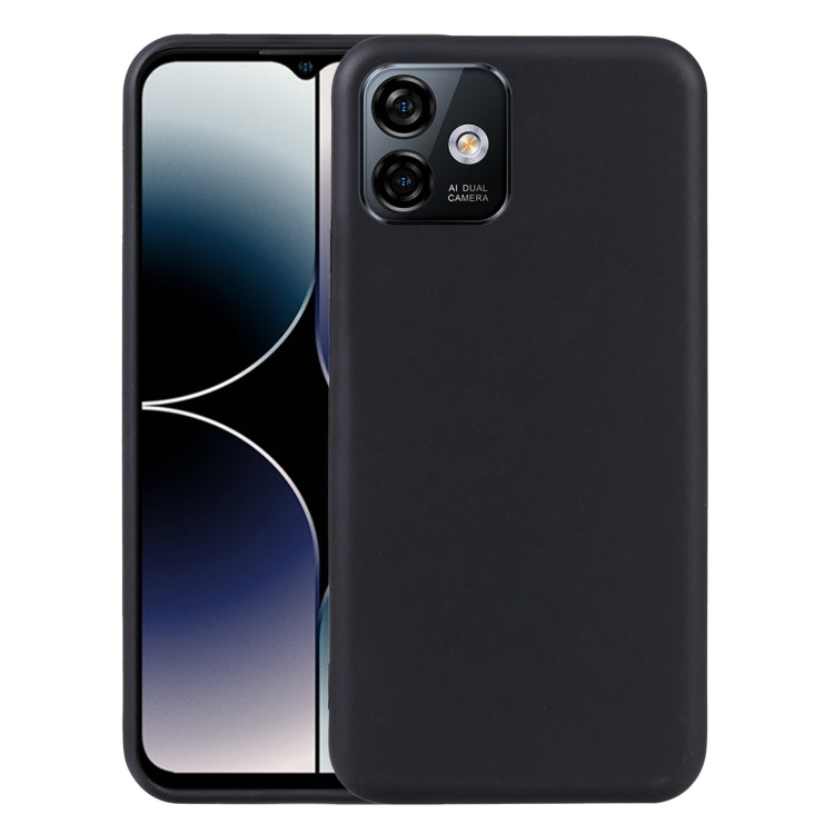 Black TPU phone case with dual-camera cutout and raised edges