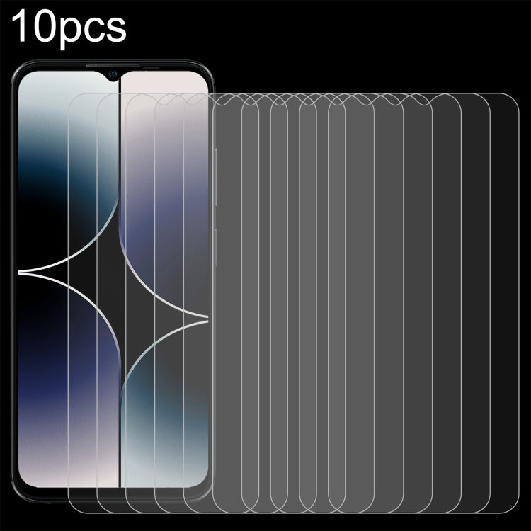 10-pack tempered glass screen protectors with 2.5D rounded edges and 9H hardness