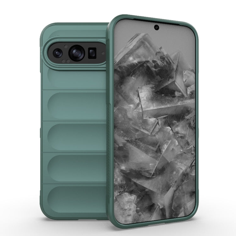TPU + flannel phone case, dark green with abstract marble back, camera cutout, card slots