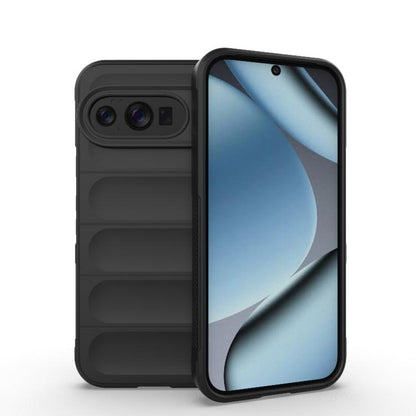 Black TPU phone case with flannel lining, thick bumper and camera cutout