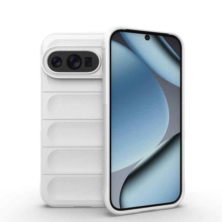 TPU + flannel phone case, white with camera cutout and card-slot design