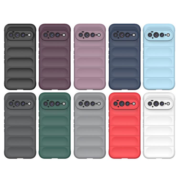 Assorted TPU and flannel phone case colors with textured backs and camera cutouts
