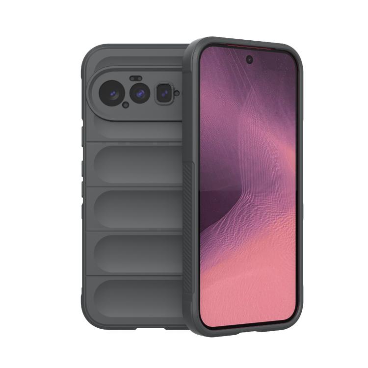 TPU phone case with flannel lining, dark gray, with camera cutouts and raised edges