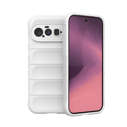 TPU phone case with flannel lining, white, with camera cutouts and raised edges