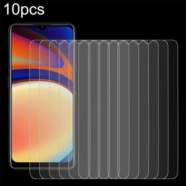 10-pack full-coverage 2.5D tempered glass screen protector film, clear