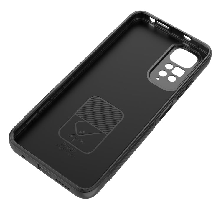 Black wavy TPU phone case with lens film, camera cutouts, and rear grip panel