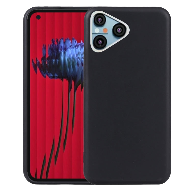 TPU phone case for Nothing Phone 2 with red and blue abstract pattern, black rim