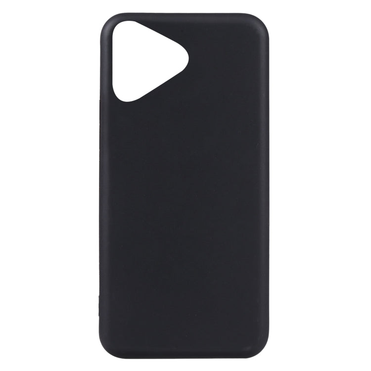 TPU phone case for Nothing Phone 2, matte black back with camera and port cutouts