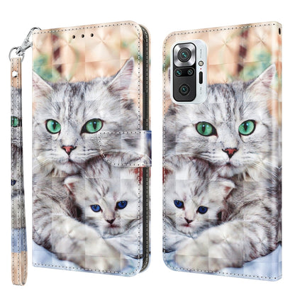 Light leather wallet phone case with white cat collage and green eyes, wrist strap