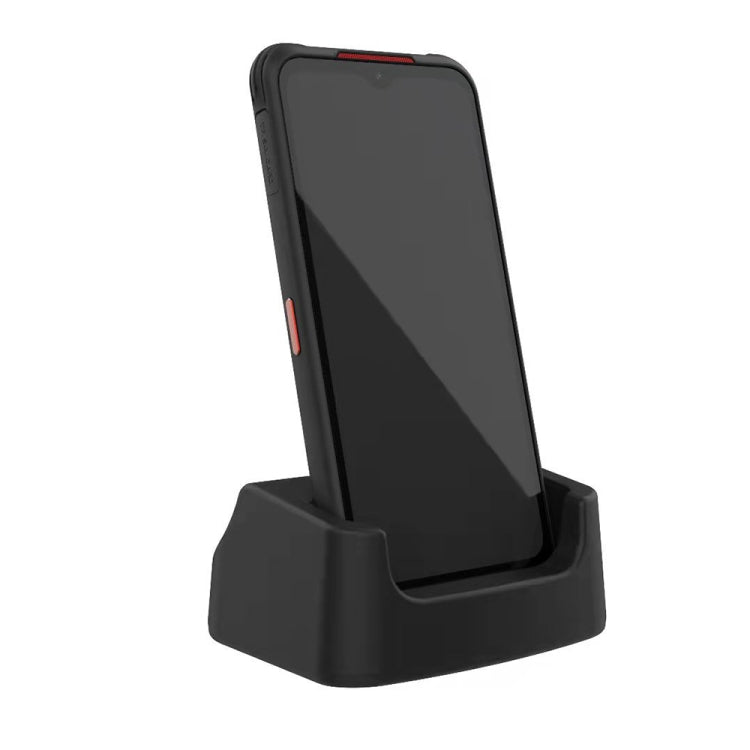 Black desktop charging dock holding a phone upright, for AGM G2