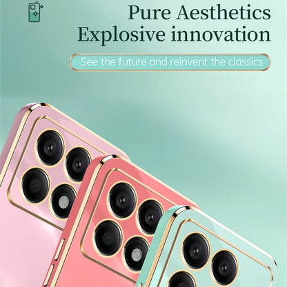 Pink TPU phone case with ring holder and electroplated edge, four camera cutouts